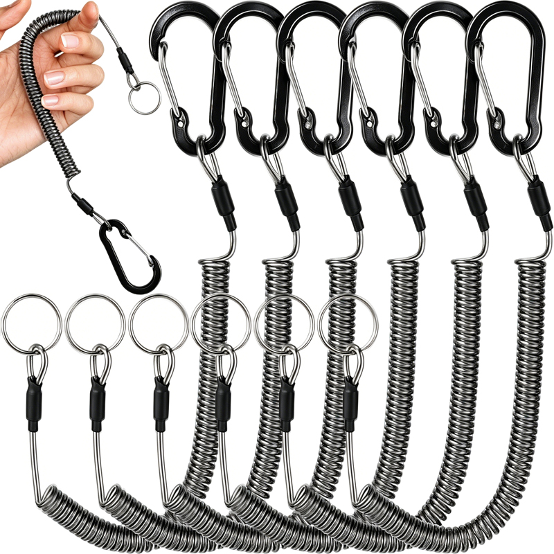 Fishing Pliers - 10/1pcs Porte-clés rétractables avec cordon anti-perte,