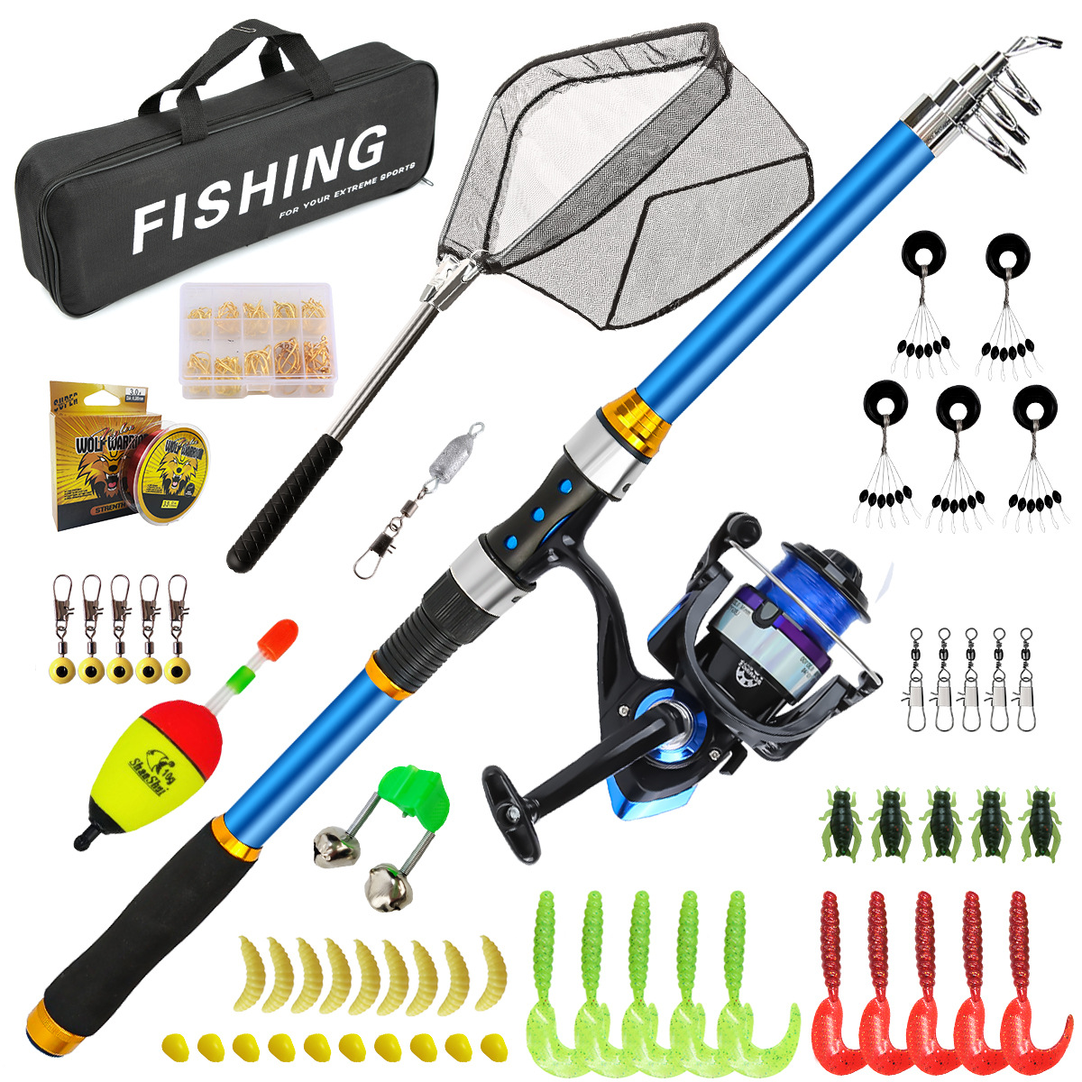 Fishing Equipment Line - Ensemble de canne à pêche télescopique