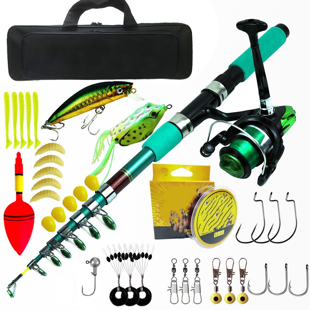 Telescopic Fishing Rod - Kit Combo Canne à Pêche Télescopique