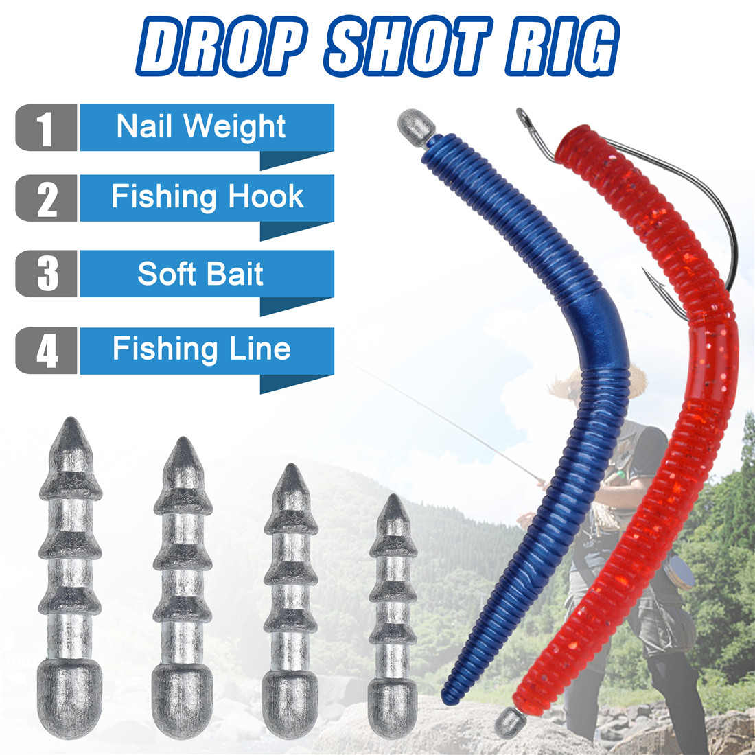 20 pièces ongles poids plombs  - Bass Fishing Lure avis et prix