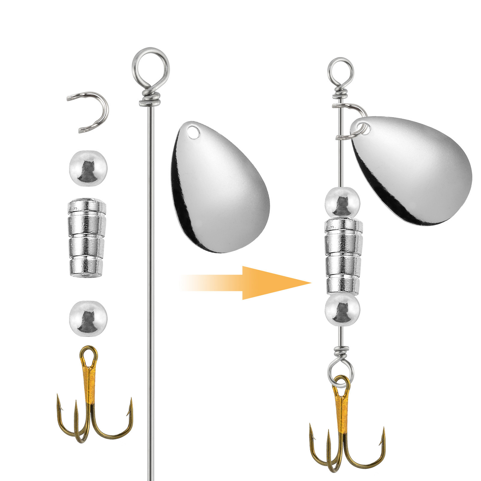 90 pièces de tiges de spinnerb - Bass Fishing Lure avis et prix
