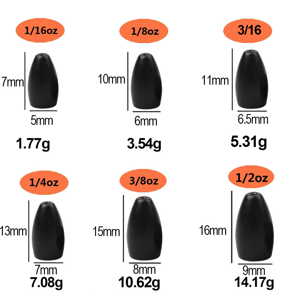 Poids de pêche en acier au tun - Bass Fishing Lure avis et prix